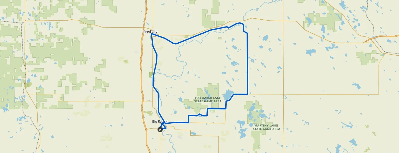 Fred Meijer White Pine Trail & Chippewa Lake Loop from Big Rapids